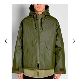 YEEZY Season 3 Men’s XS green waxed military jacket with hood (NEW)